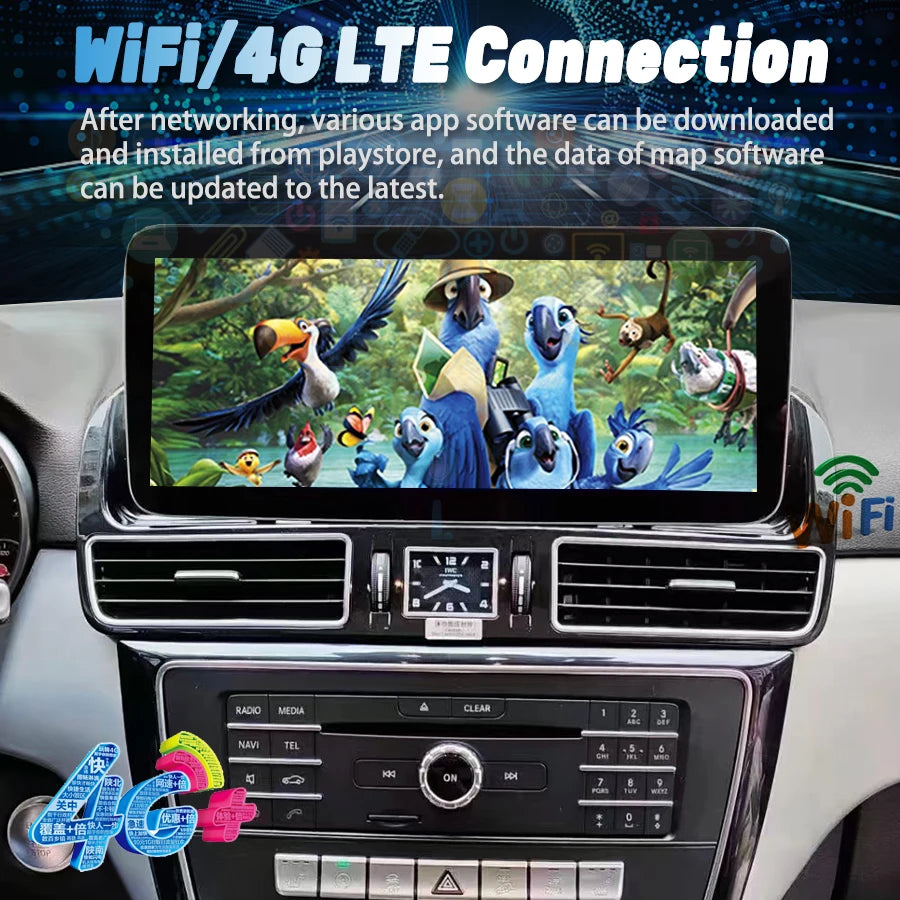 Android Wireless Auto Radio CarPlay For Mercedes Benz ML GL GLE GLS W166 W167 C292 Car Mul