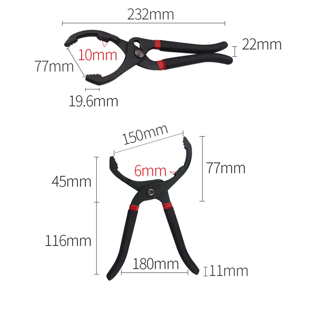 Adjustable Oil Filter Pliers Universal High Hardness Portable Comfortable Grip Auto Repair Tool  - Automotive LED Light
