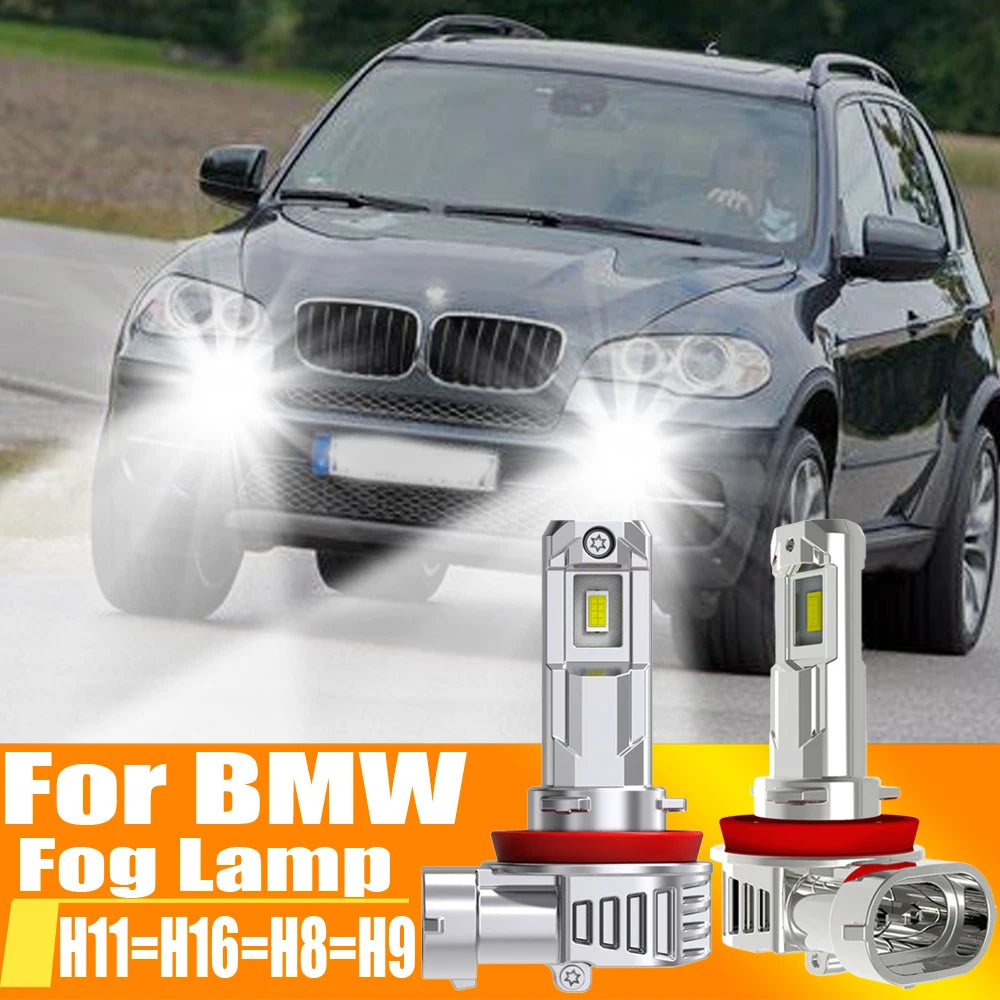 2x H11 H8 H16 H9 Led Fog Lights Headlight Canbus Car Bulb 6000K White Diode Driving Runnin