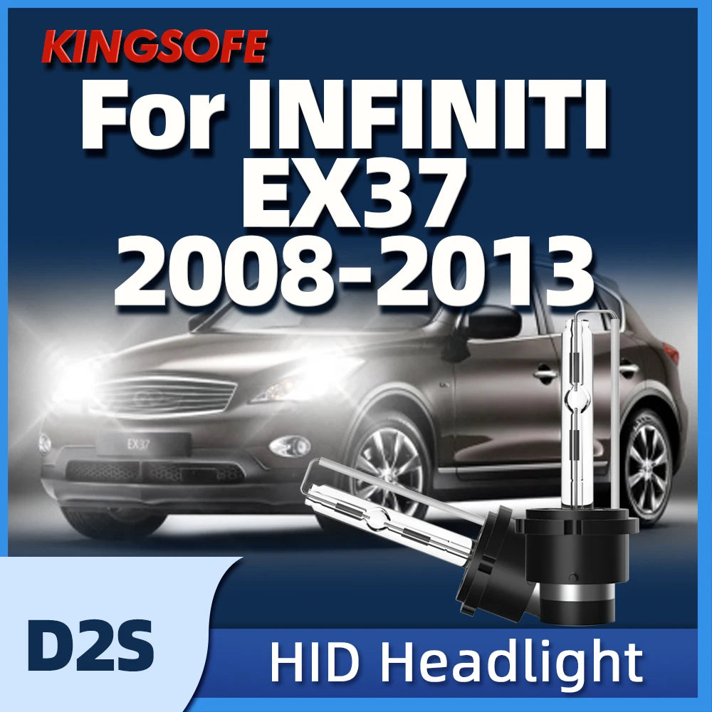 Roadsun 2pcs 35W HID Bulb D2S Xenon Light Car Headlamp 6000K White For Infiniti EX37 2008