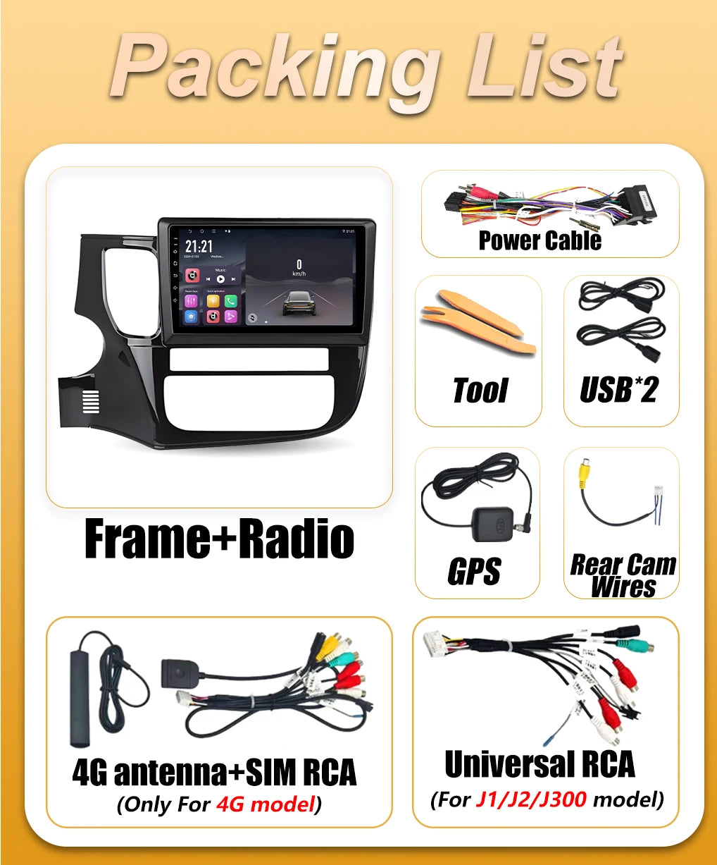 Android 16 Car Radio For Mitsubishi Outlander 3 GF0W GG0W 2012 2013 2014 2015 2016 2017 20 | AUTOKITSHOP