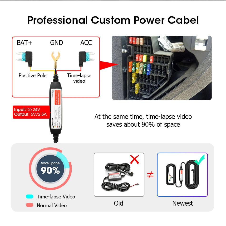 11.26 inch Car DVR 4K Dash Cam Dual Lens Wireless Carplay & Android Auto Video Recorder Monitor GPS Navigation 5G Wifi FM AUX