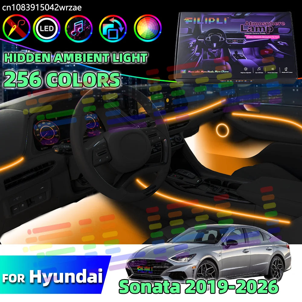 64 RGB - Ambient Light - for Hyundai 2019-2026 - App Control - Car Interior Lighting | AUTOKITSHOP