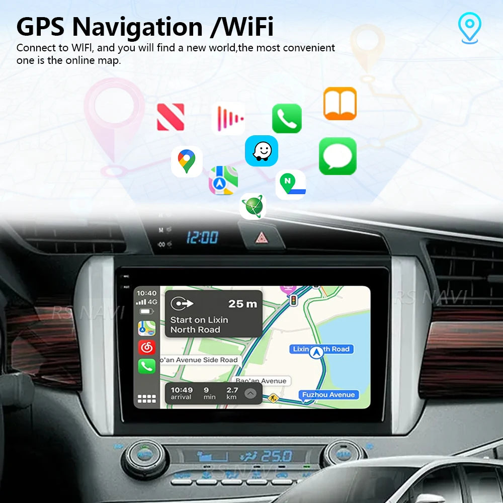 Android 16 Carplay Auto Qualcomm 2K QLED Screen Car Radio Player For Toyota Innova 2 2015-