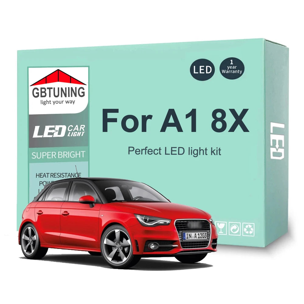 8-Piece LED Interior Light Kit for Audi A1 8X - Canbus Error-Free Bulbs | AUTOKITSHOP