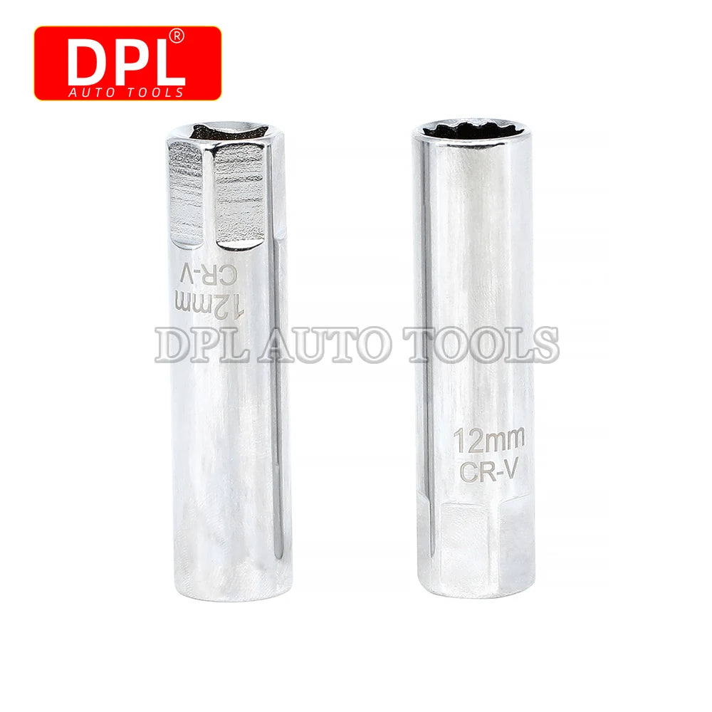 3/8" Drive 12mm Spark Plug Socket 12 Point Deep Thin Wall Design - Automotive LED Light