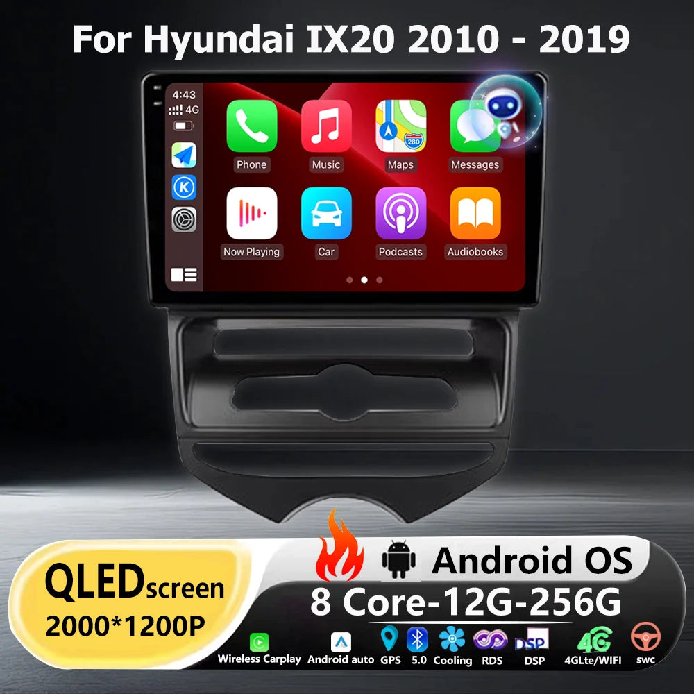 9 Inch For Hyundai IX20 2010 - 2019 Android 16 Auto Carplay Car Radio Multimedia Player Na