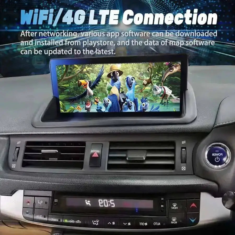 10.25'' Bluetooth Carplay Screen For Lexus CT CT200 CT200h 2011-2019 Navi Multimedia Video
