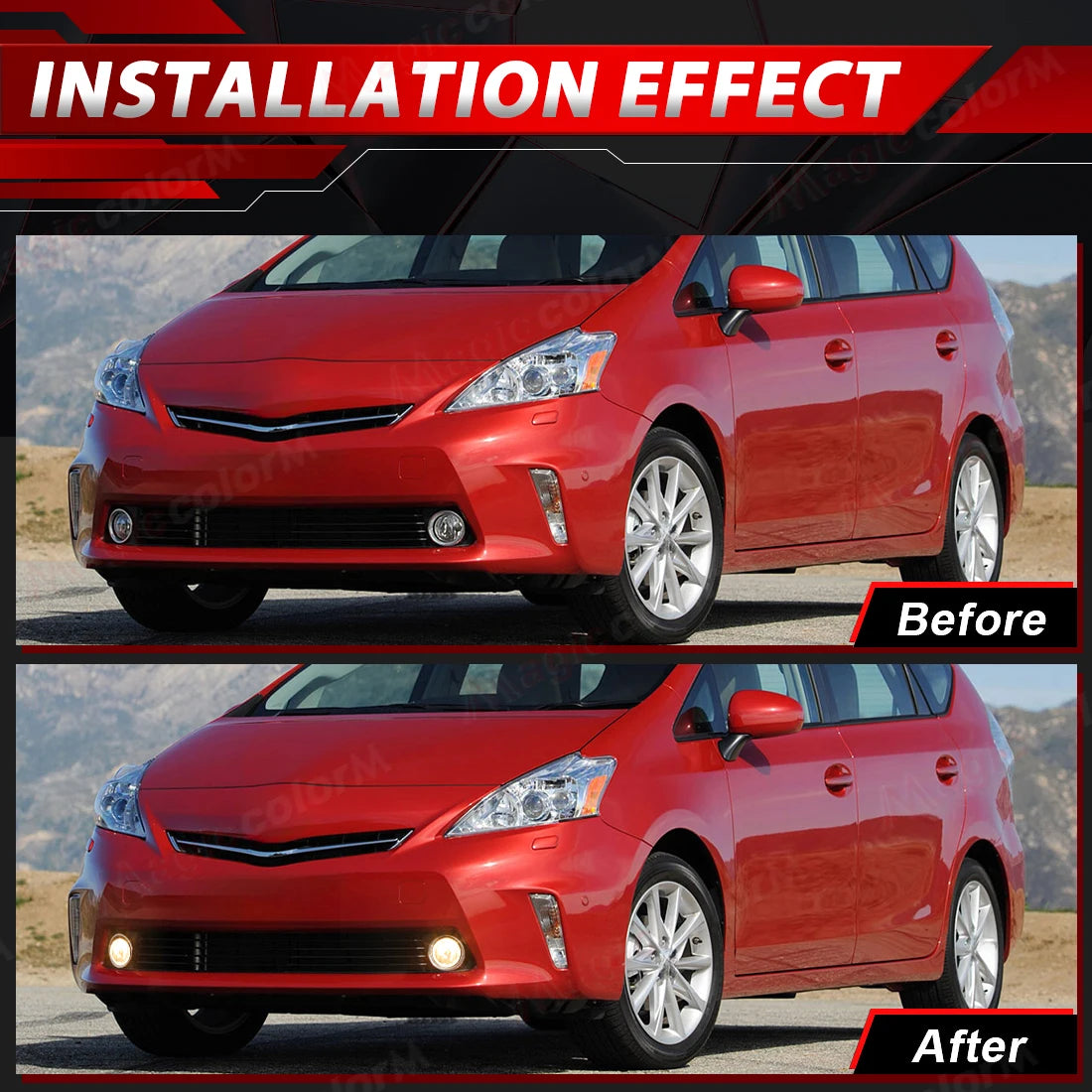For Toyota Prius V 2011 2012 2013 2014 Car Fog Lamp Assembly Halogen Front Fog Light With  | AUTOKITSHOP
