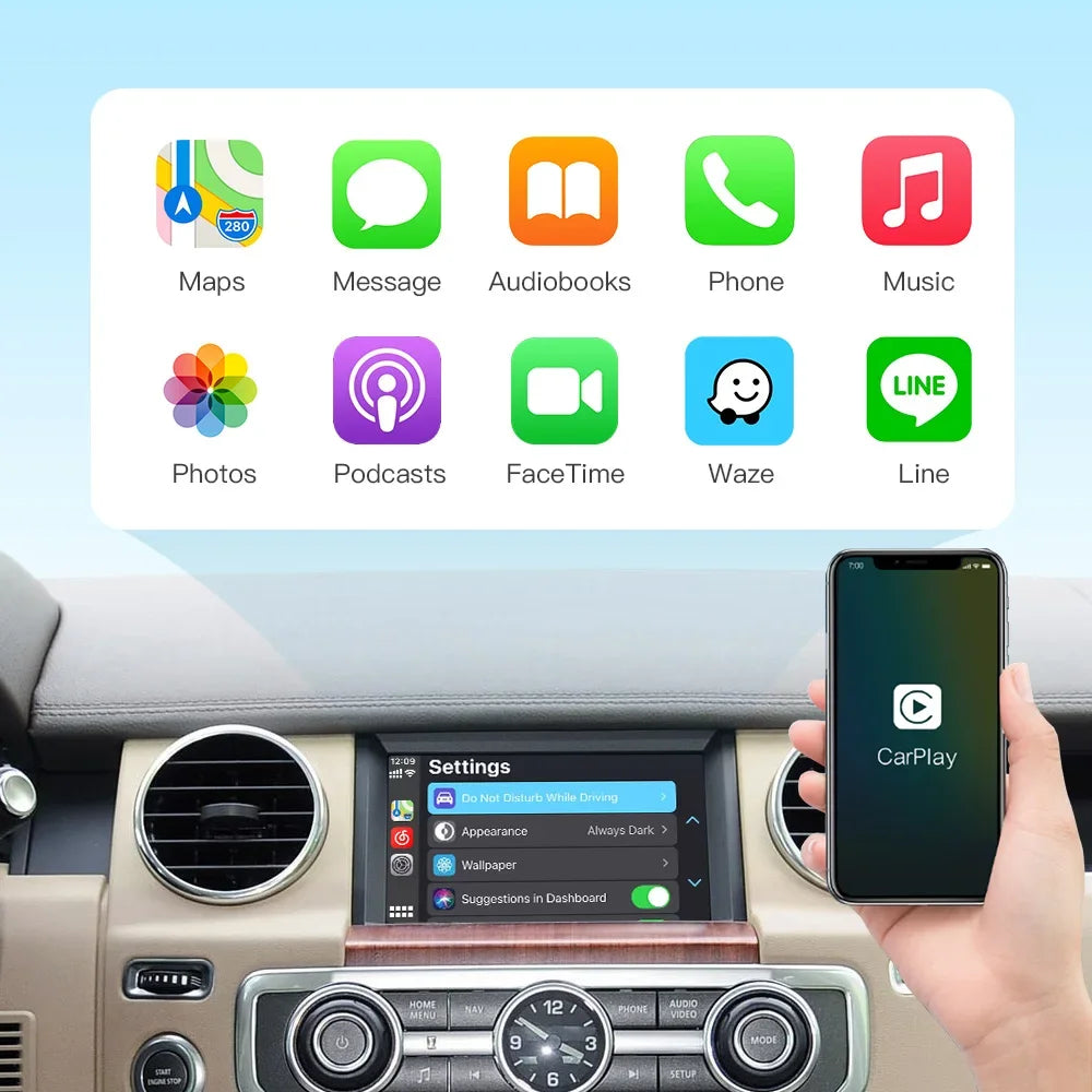 For Land Rover Jaguar Bosch Discovery4 Evoque Freelander2 XE XF XJL Wireless Carplay Andro