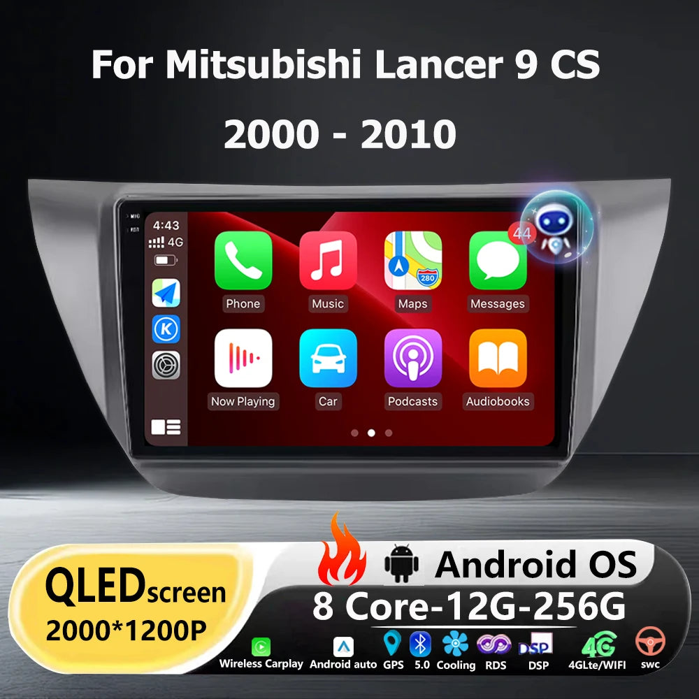 Car Radio Multimedia Video Player GPS Navigation Tools For Mitsubishi Lancer 9 CS 2000 - 2