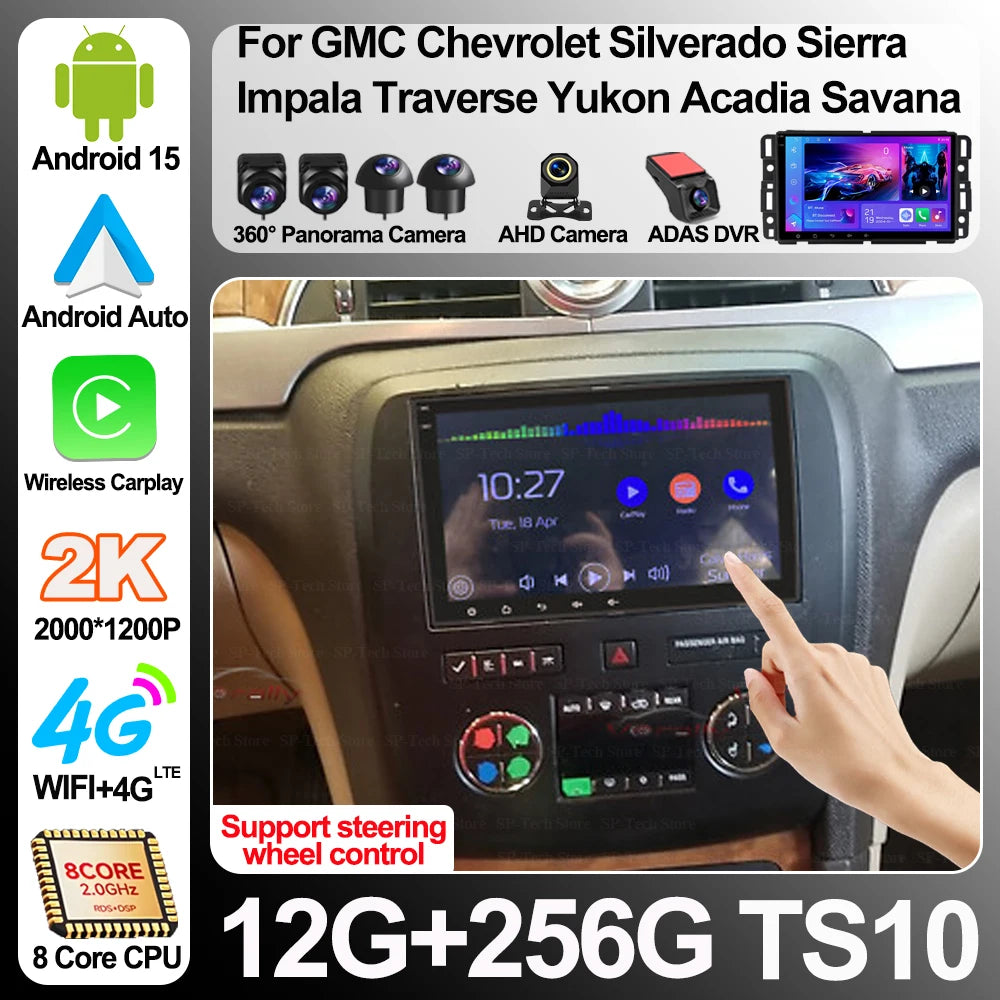 Android 16 For Gmc Chevrolet Silverado Sierra Impala Traverse Yukon Acadia Savana Car Radi | AUTOKITSHOP