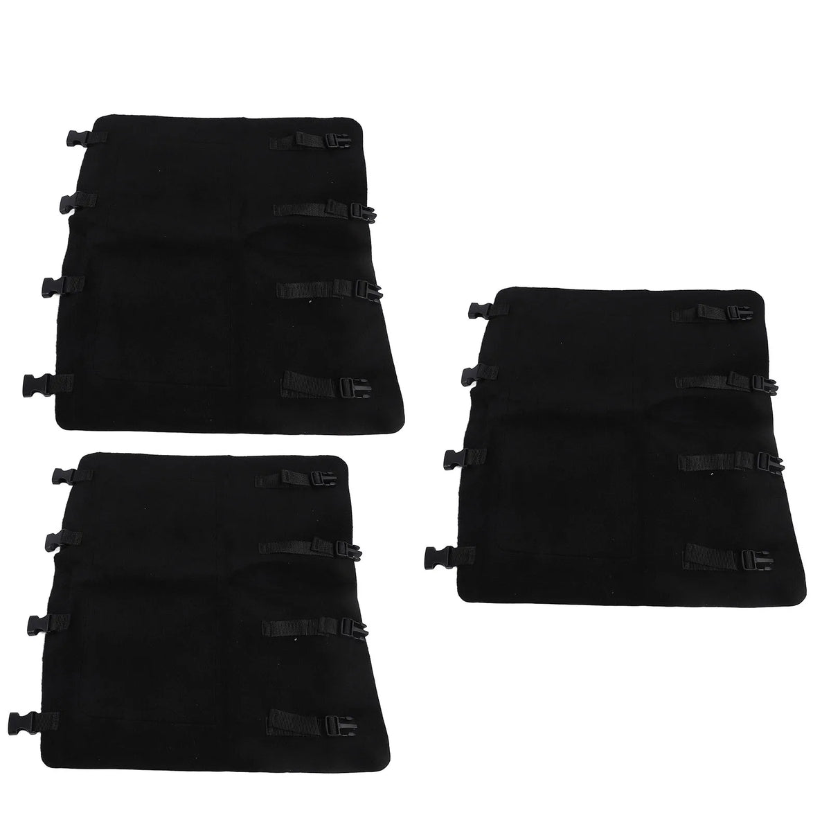 3Pcs RV Step Covers 22 X 20 Inch Black RV Step Rug Carpets for Curved Foot Ladder Manual Electri - Automotive LED Light