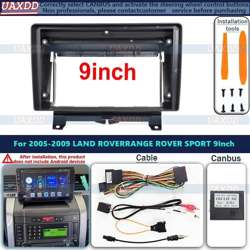 9 Inch Car Frame Fascia Adapter Android Radio Dash Fitting Panel Kit For Land Rover Range