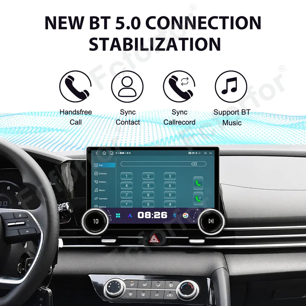 Large Screen Smart Stereo 11.5 Inch Android 15 HD Touch CarPlay Android Auto GPS Multimedi