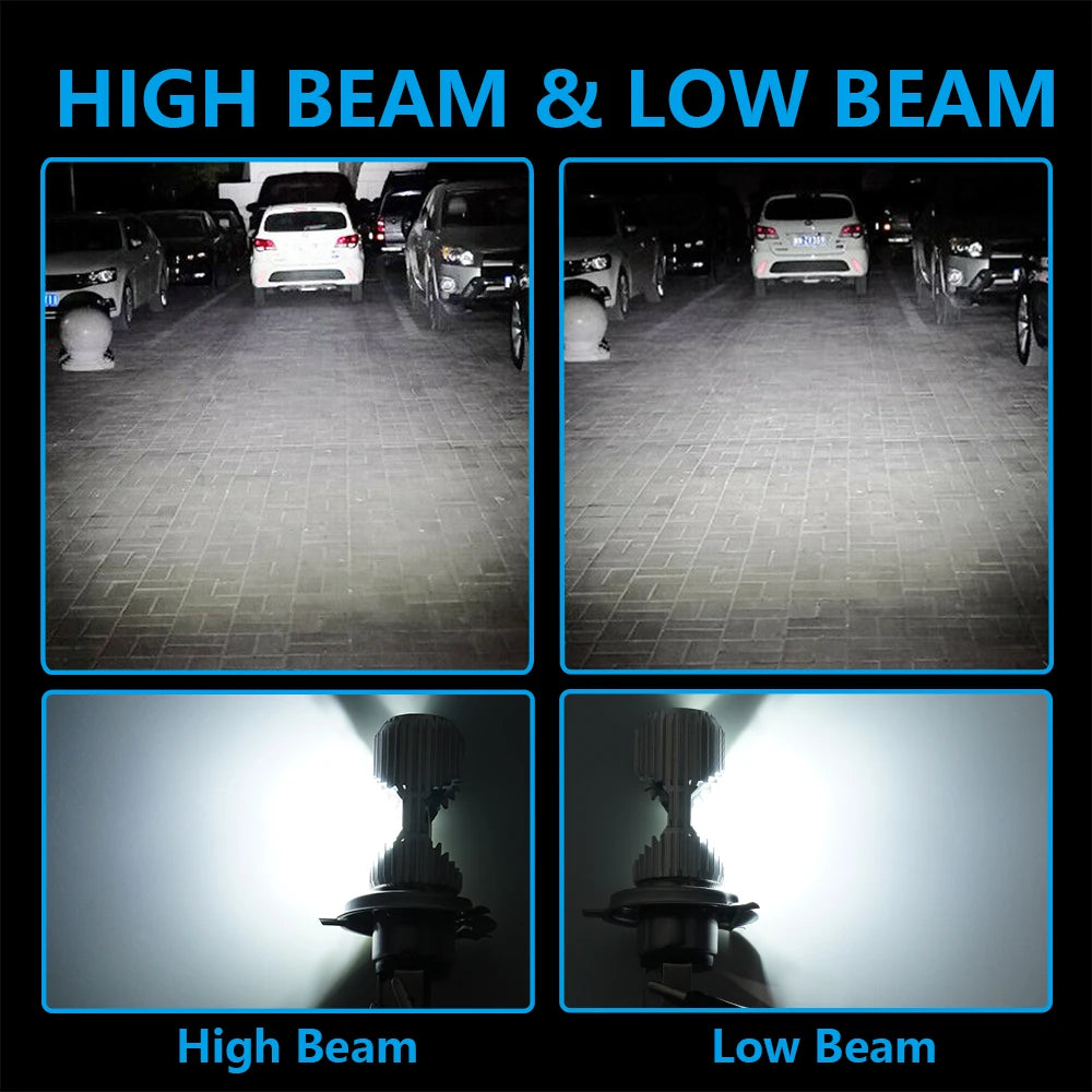 2x H4 LED Headlight Bulbs for Motorcycle Hi/Lo Beam H4 LED Lamp For KTM E-XC EXC-F XC For
