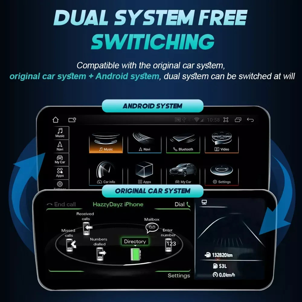 For Audi A4 B8 A5 2008-2017 MMI 2G 3G Android 14 Wireless Carplay Auto Radio Screen Car Mu