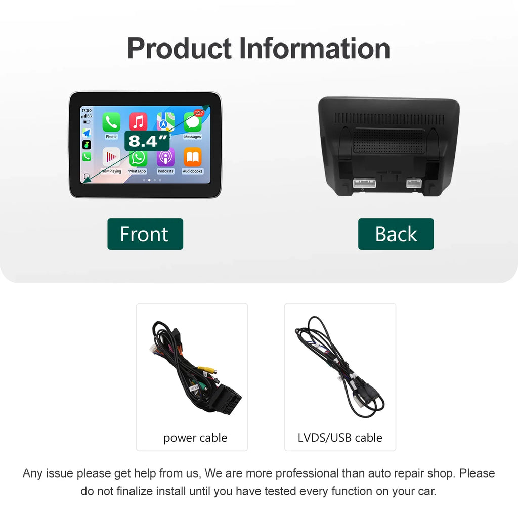 Touch Screen Wireless Carplay Android Auto For Mercedes-Benz GLE/GLS W166 2013-2015 NTG5.0