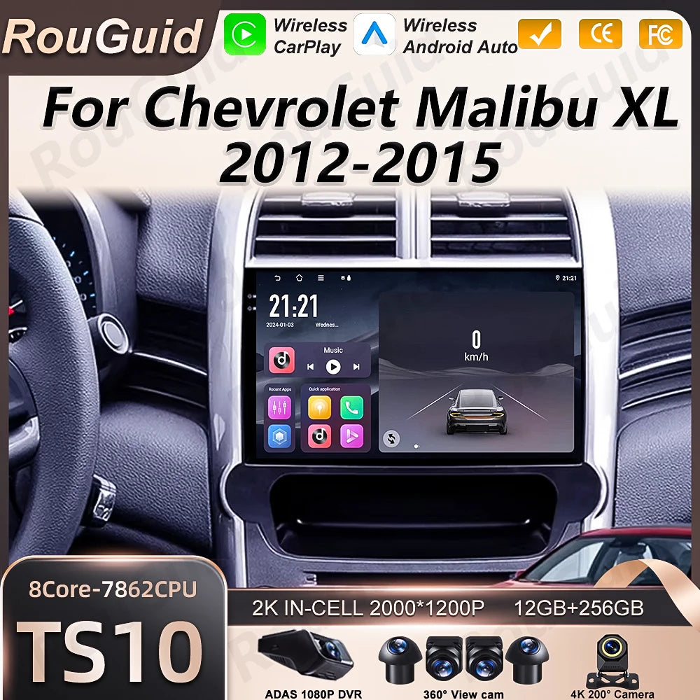Android 16 Auto Car Radio For Chevrolet Malibu XL 2012 2013 2014 2015 Carplay Multimedia V | AUTOKITSHOP