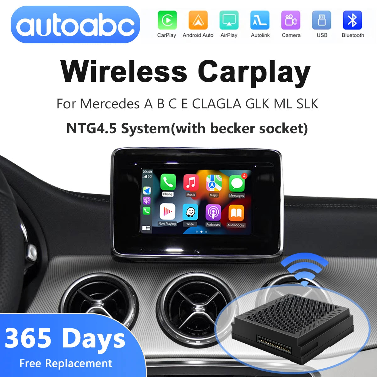 Plug And Play Wireless Carplay Android Auto Becker Module For Mercedes Benz A B C E CLA GL