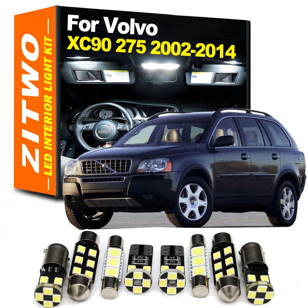 17Pcs Car LED Bulb Interior Reading Foot Courtesy Light Kit For Volvo XC90 MK1 275 2002- 2007 2008 2009 2010 2011 2012 2013 2014