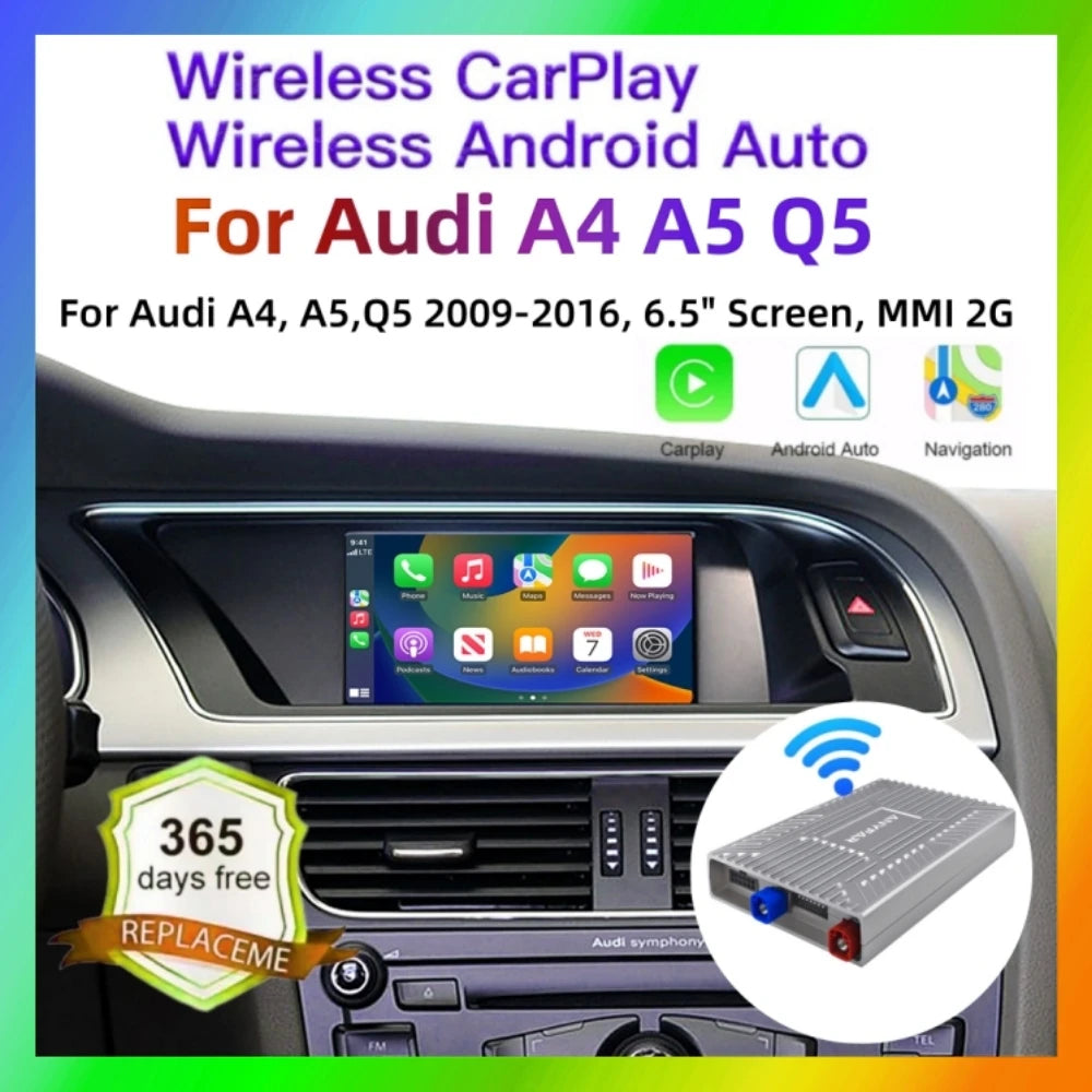 Wireless Carplay Android Auto For 2009-2017 Audi A4 A5 Q5 With MMI 2G Interface Bluetooth  | AUTOKITSHOP