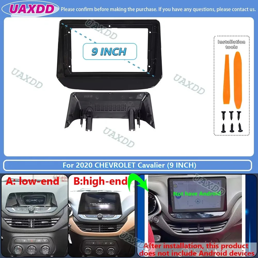 For 2020-2023 CHEVROLET Cavalier ONIX 9 10.1INCH Car Android frame panel fascia cable harn