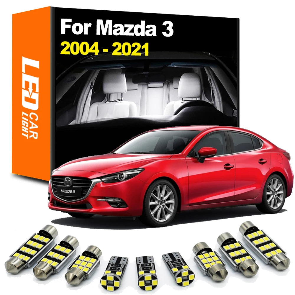 LED Interior Light Kit for Mazda 3 BK BL BM BN Sedan Hatchback 2004-2016 - Canbus Dome Map Door Trunk Bulbs | AUTOKIT...