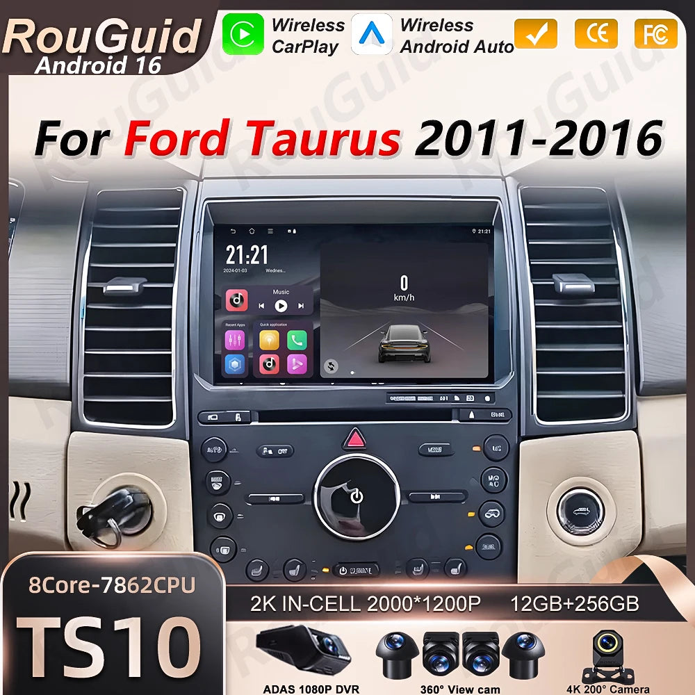 Android 16 Auto Car Radio For Ford Taurus 2011 2012 2013 2014 2015 2016 BT GPS Navigation  | AUTOKITSHOP
