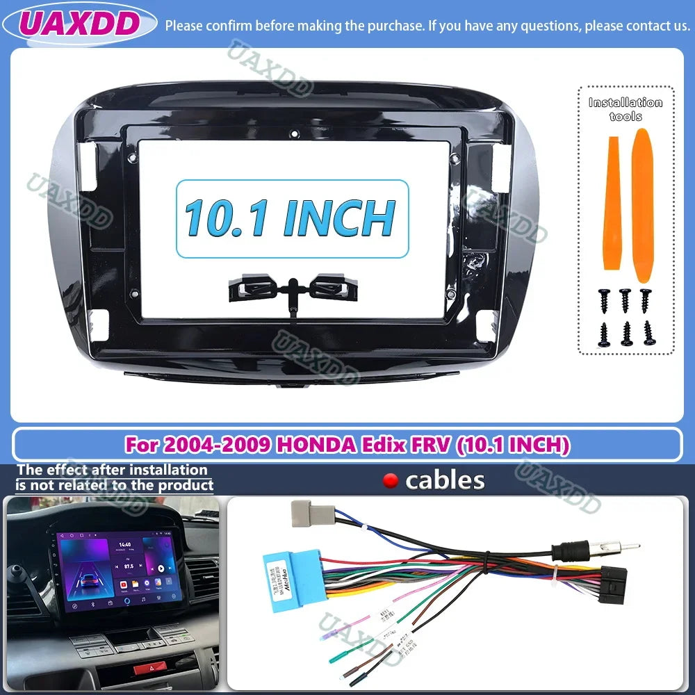 10.1inch big screen Car CD Radio Fascia Frame For Honda Edix FR-V FRV 2004-2009 car panel