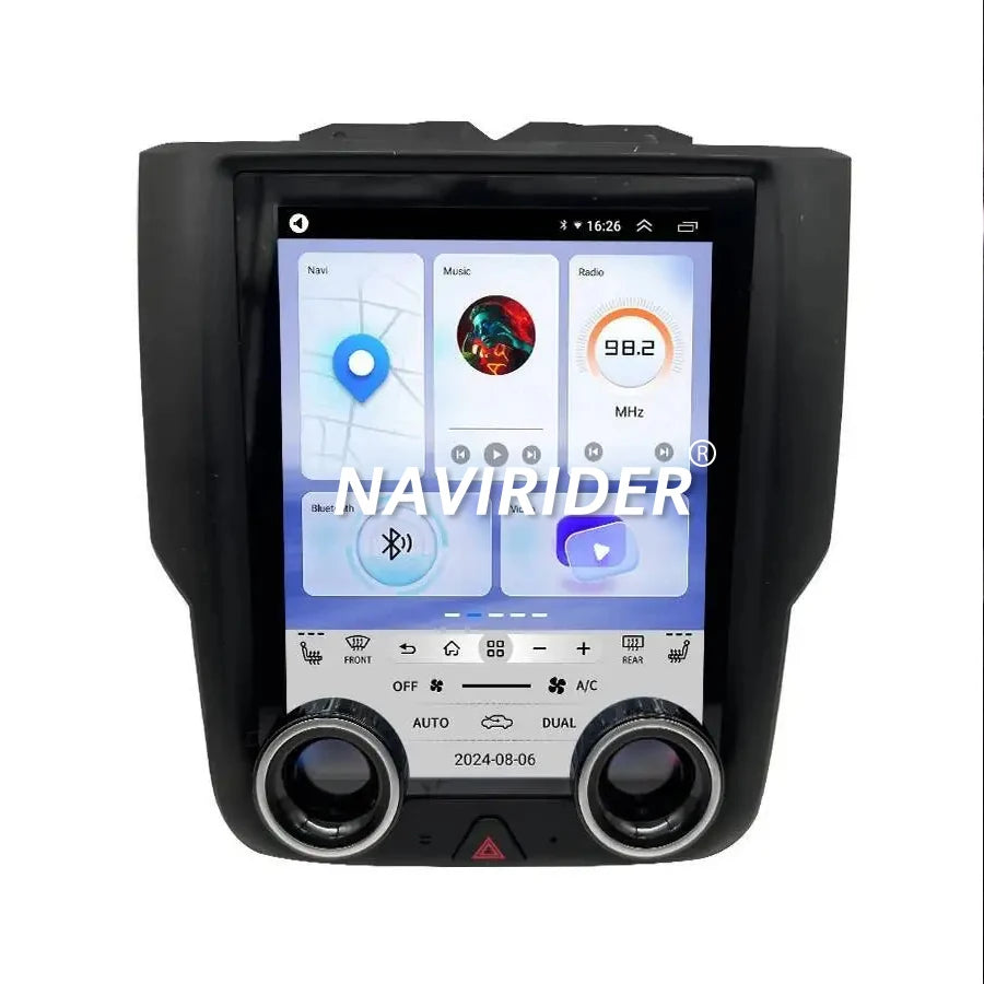 Vertical Radio Car Android 15 Screen For Dodge RAM 1500 2011-2017 Multimedia Stereo Video