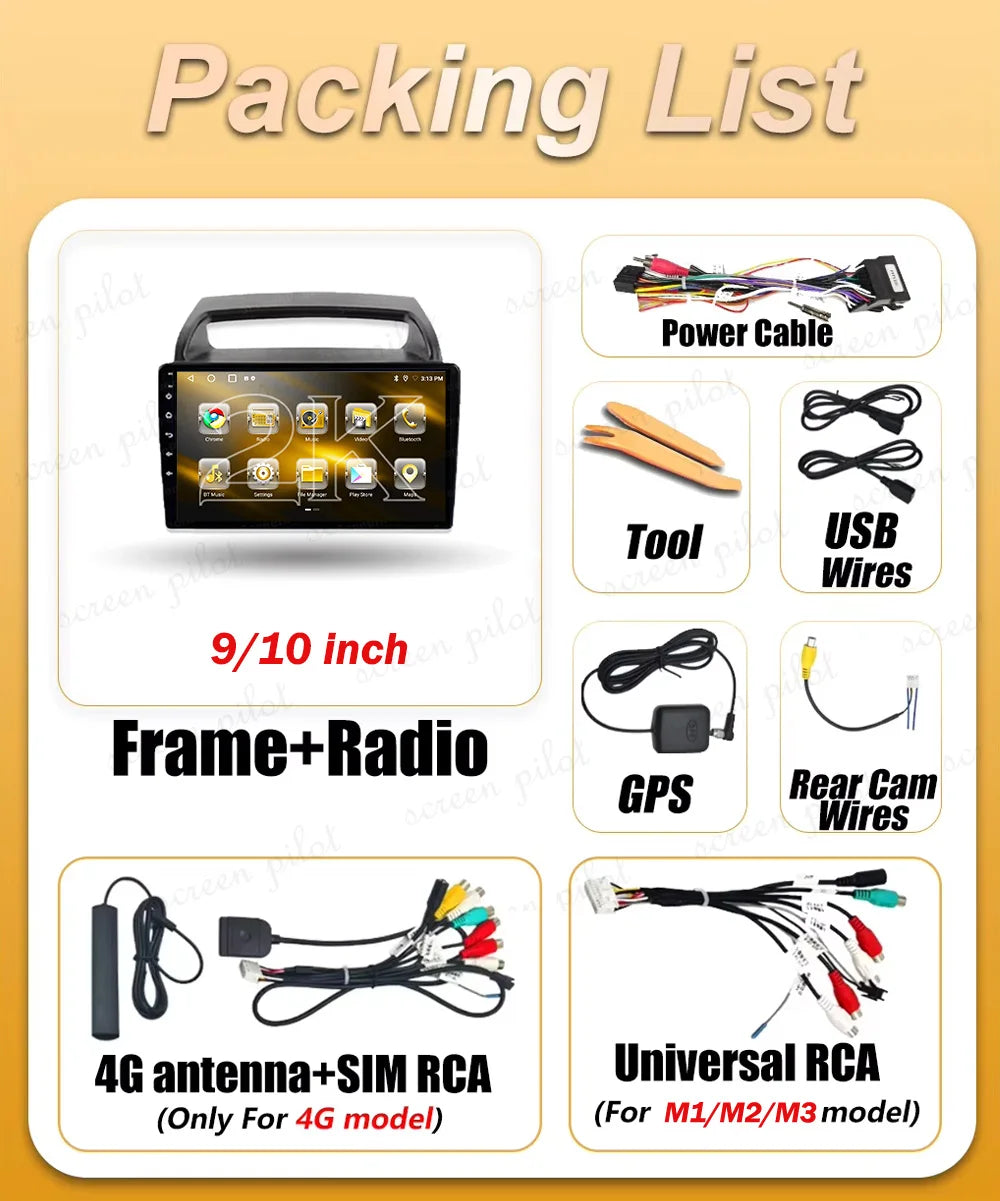 Android 16 Car For Kia Carnival Vq 2006 - 2014 Carplay Auto Car Radio Multimedia Player Au | AUTOKITSHOP