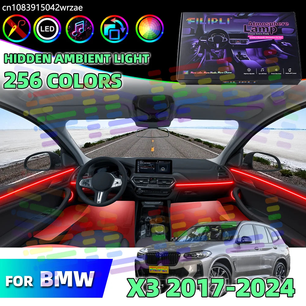 64 RGB - Ambient Light - for BMW G08 G01 X3 - App Control - Car Interior Lighting | AUTOKITSHOP