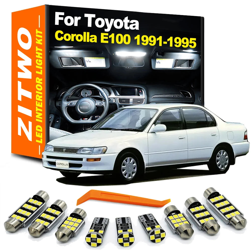 ZITWO 8Pcs LED Interior Dome Map Trunk Light Kit For Toyota Corolla AE100 E100 E for Toyota Corolla E100 E10 - Canbus LE