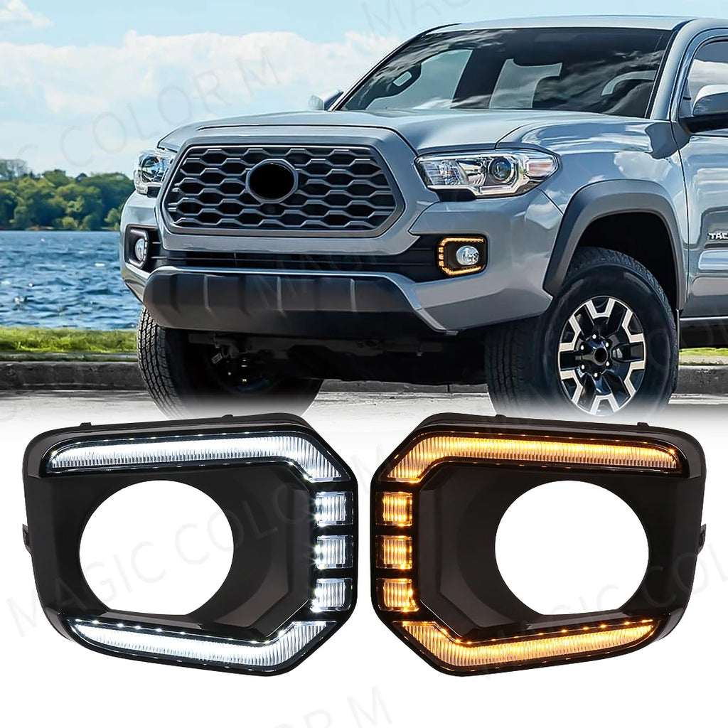 LED Fog Lamps For Toyota Tacoma 2016 2017 2018 2019 2020 2021 2022 DRL Daytime Running Lig | AUTOKITSHOP