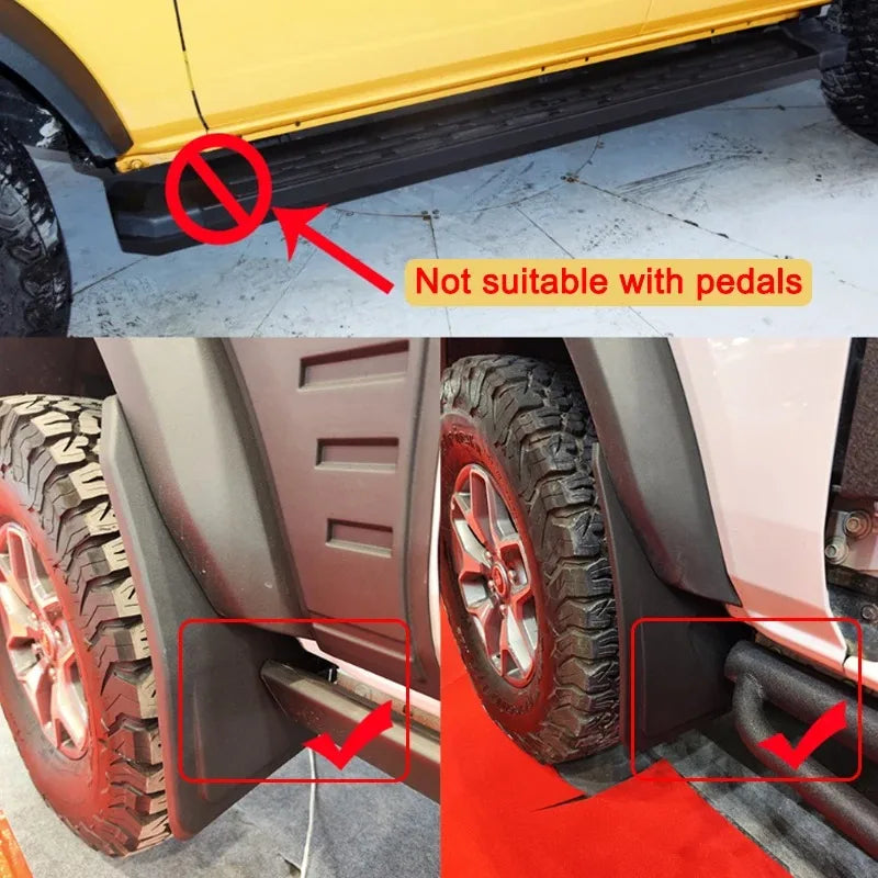 For Ford Bronco U725 2021 2022 2023 Car Front Rear Mudguard Splash Guard Fender Mud Flap W | AUTOKITSHOP