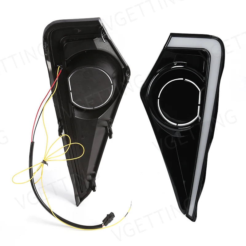 Car LED DRL Daylights For Toyota Veloz 2021 2022 2023 Yellow Turn Signal Daytime Running H | AUTOKITSHOP