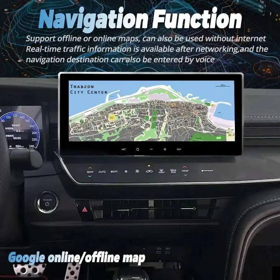 For Toyota Camry 2024 Android 13 Qled Screen Multimedia Video Player CarPlay Navigation Au