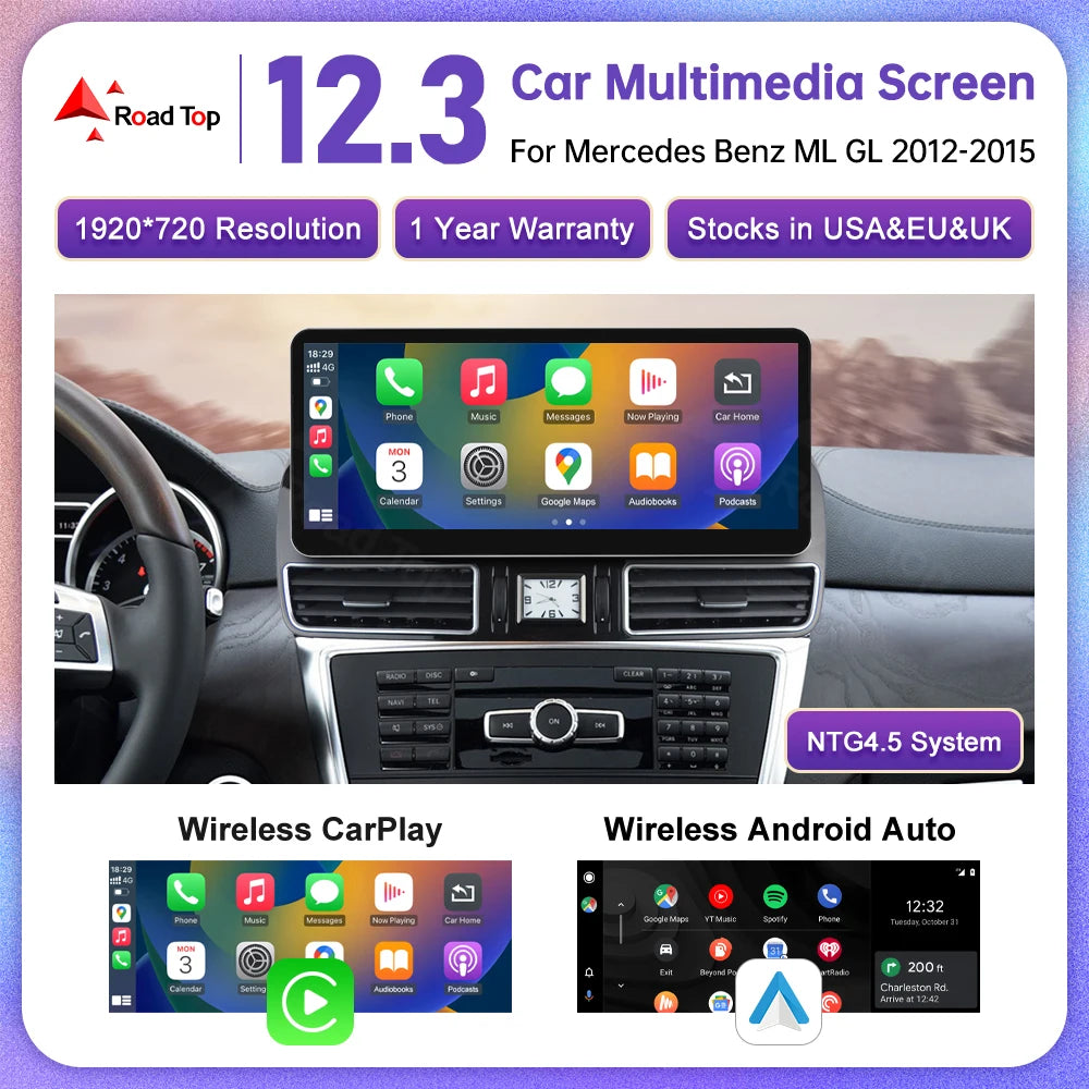 Linux System Car Radio Screen for Mercedes Benz ML W166 GL X166 GL550 2012-2015 GPS Naviga | AUTOKITSHOP