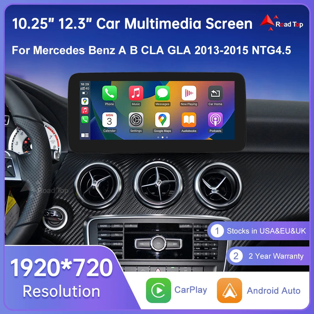 Touch Screen Car Radio for Mercedes Benz A/B Class W176 CLA GLA W246 NTG4.5 Multimedia GPS | AUTOKITSHOP