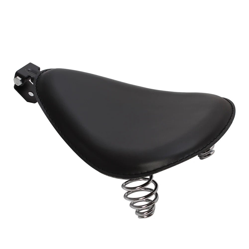 Motorcycle Spring Solo Seat With 3" Spring Mount Bracket Kit For Harley Sportster 48 XL883 XL120 - Automotive LED Light