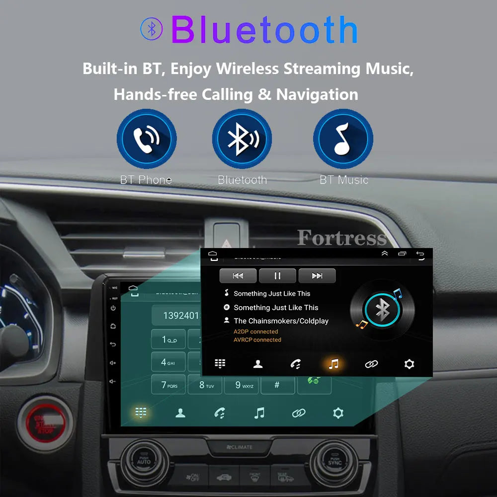 Andriod Car stereo radio For Honda Civic 10th 10gen 2015 - 2021 Multimedia Player Wireless