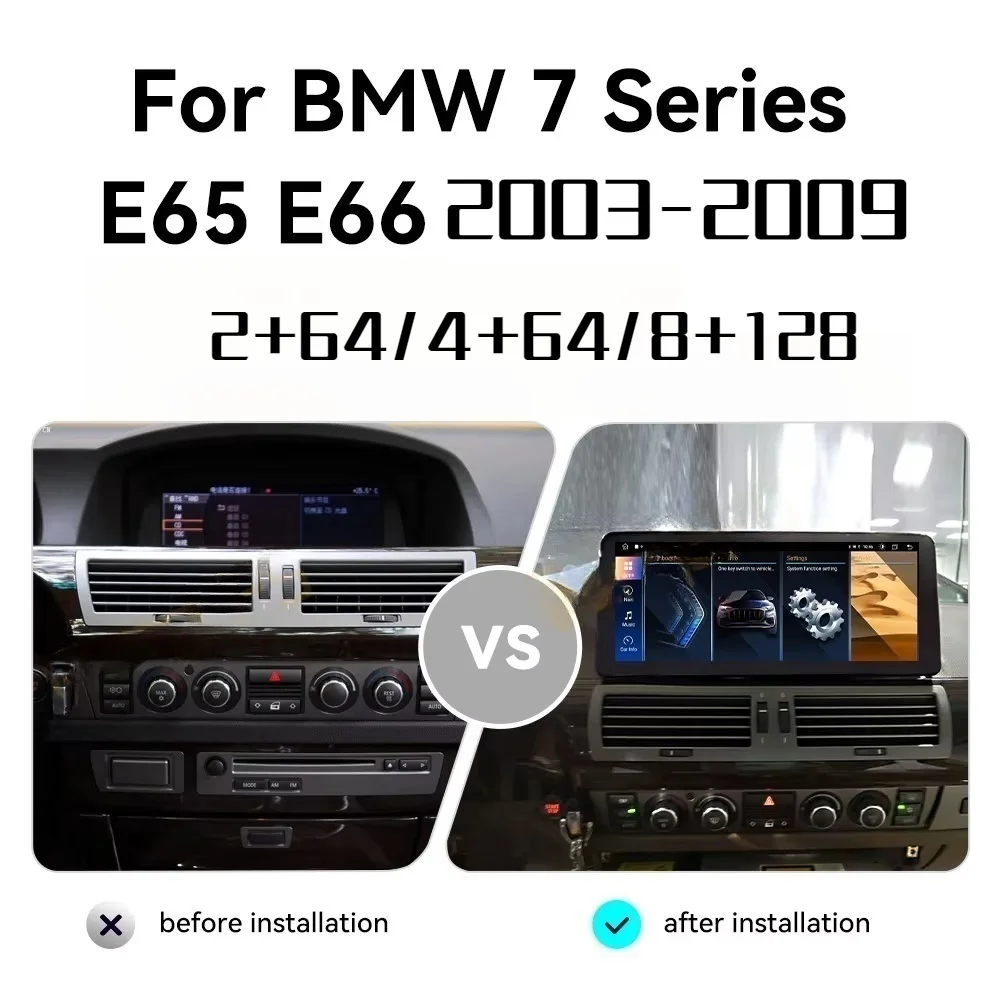 B Android 13 Car Radio Carplay For Bmw 7 Series E66 2003-2009 Ccc Touch Screen Multimedia