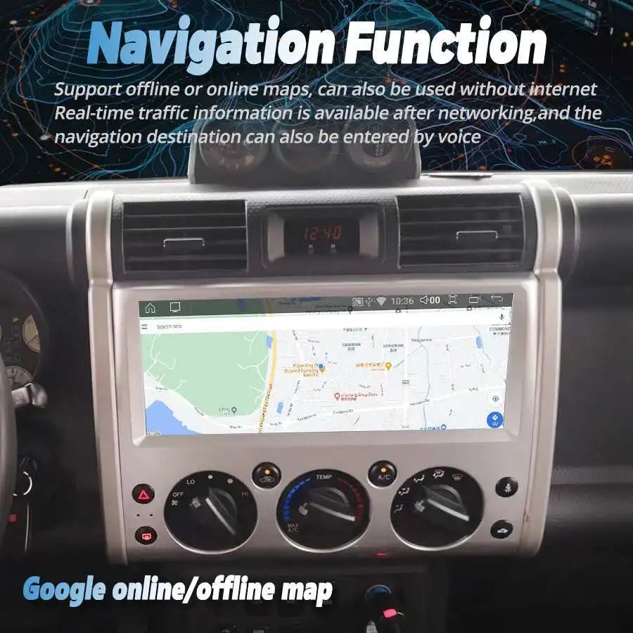 12.3inch Car Radio Android 13 Screen For Toyota FJ Cruiser 2008 2013 Carplay Gps Navigatio