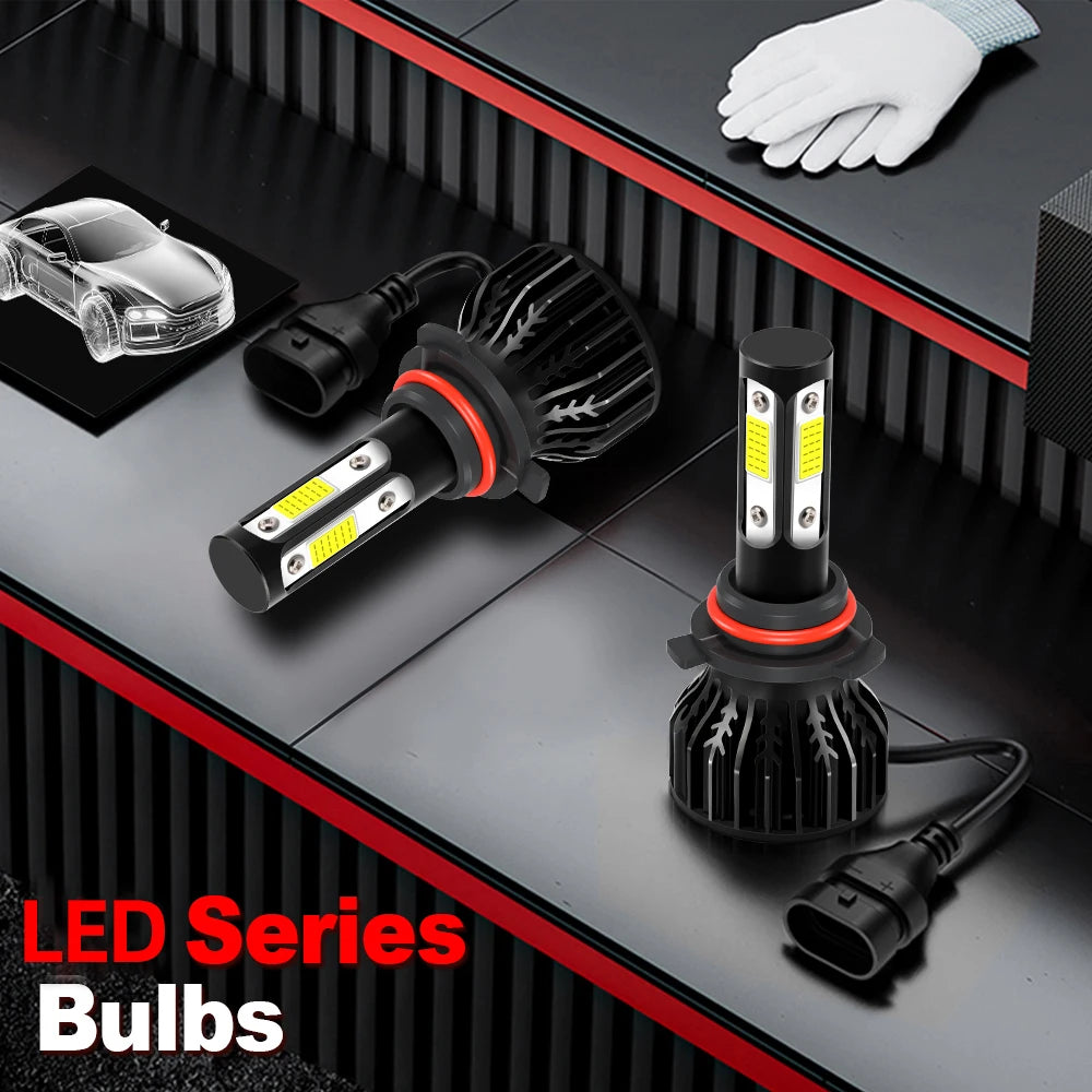 Car LED Headlight HB3 6000K 180W 4Side Chip Auto Lamp Turbo Light with Fan For Kia Sportag