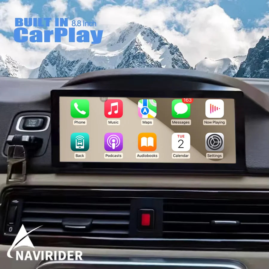 8.8" Android 15 Car HU Multimedia Player Auto Stereo Radio Carplay Navigation For Volvo S6