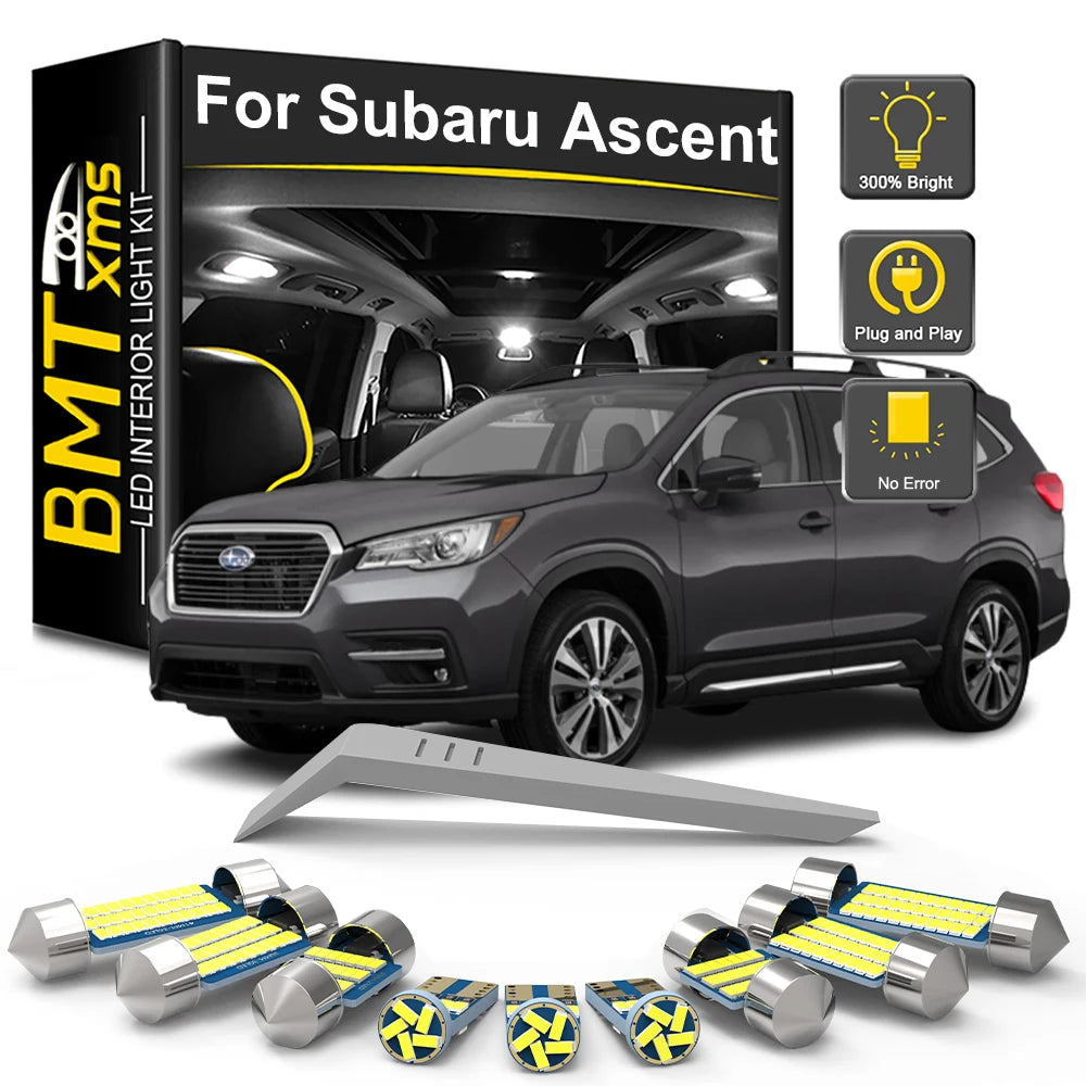 13-Piece LED Interior Light Kit for Subaru Ascent - Canbus Error-Free Bulbs | AUTOKITSHOP