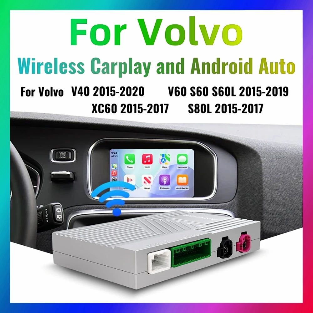 For Volvo XC60 XC70 S60 S80 V60 V70 V40 Wireless Carplay Android Auto Modulo AI Box Decode | AUTOKITSHOP