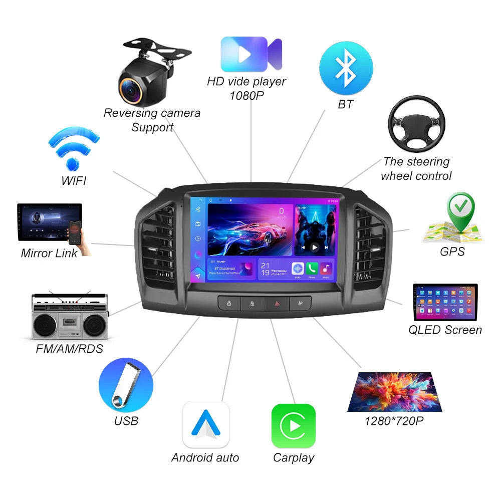 Car Radio Android 16 For Opel Insignia 2008-2012 For Buick Regal 2009-2013 Carplay Navigat | AUTOKITSHOP