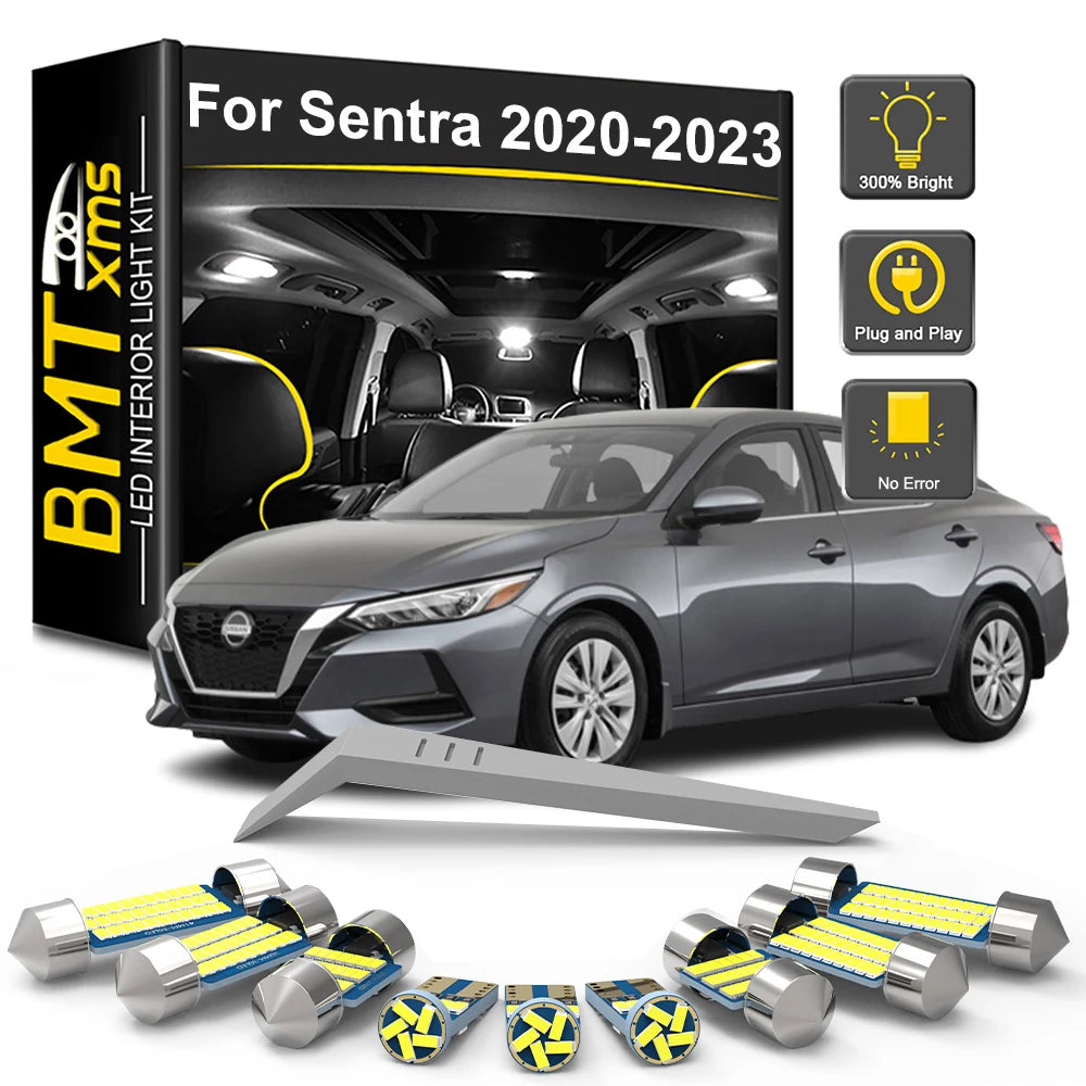 9-Piece LED Interior Light Kit for Nissan Sentra B18 - Canbus Error-Free Bulbs | AUTOKITSHOP